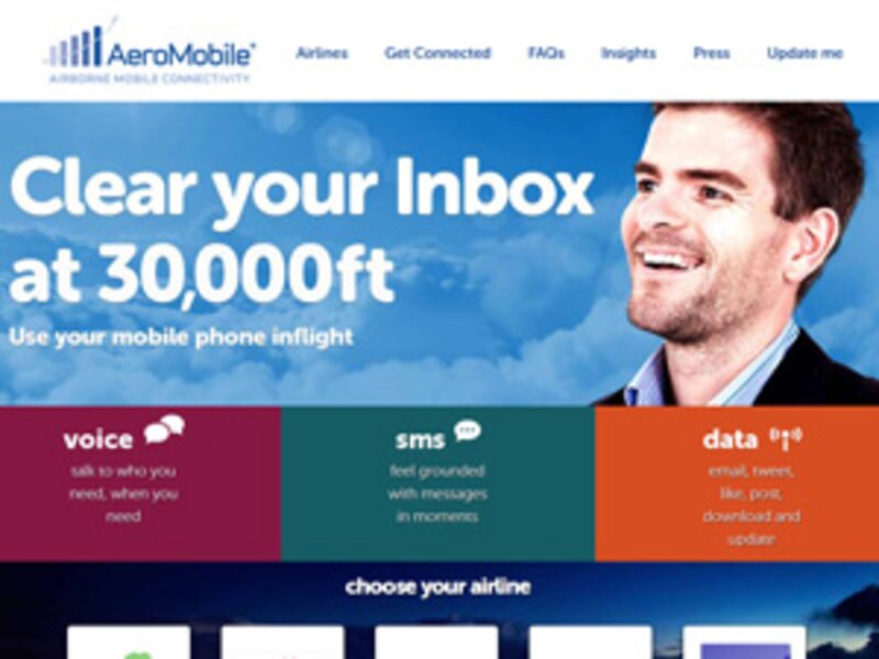 In-flight mobile operator AeroMobile unveils revamped site