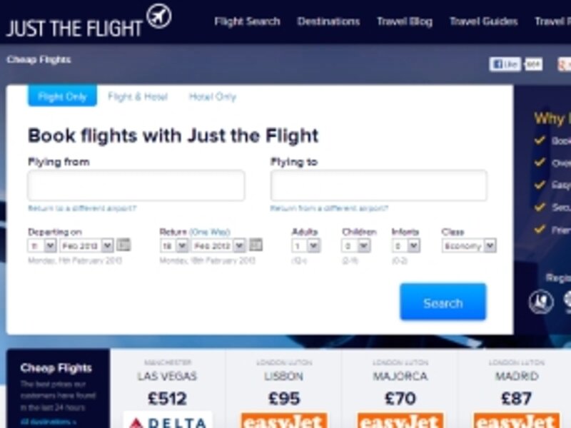 Just The Flight unveils new-look site