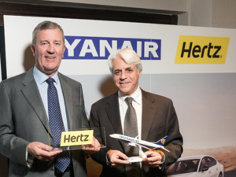 Ryanair and Hertz extend .com partnership to cover budget  car brands