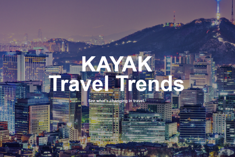 Kayak launches Travel Trends tool based on billions of search results