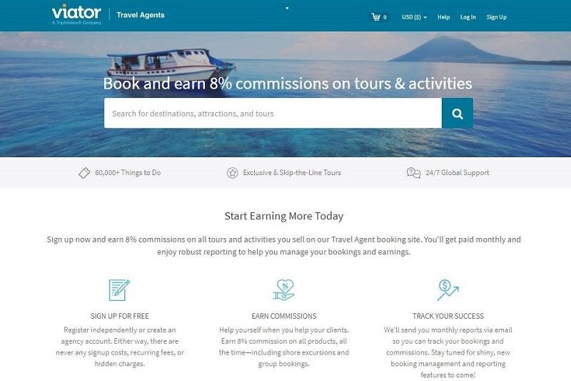 Travel agent booking platform created on TripAdvisor’s Viator