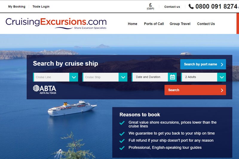Cruisingexcursions.com relaunches website and agent portal