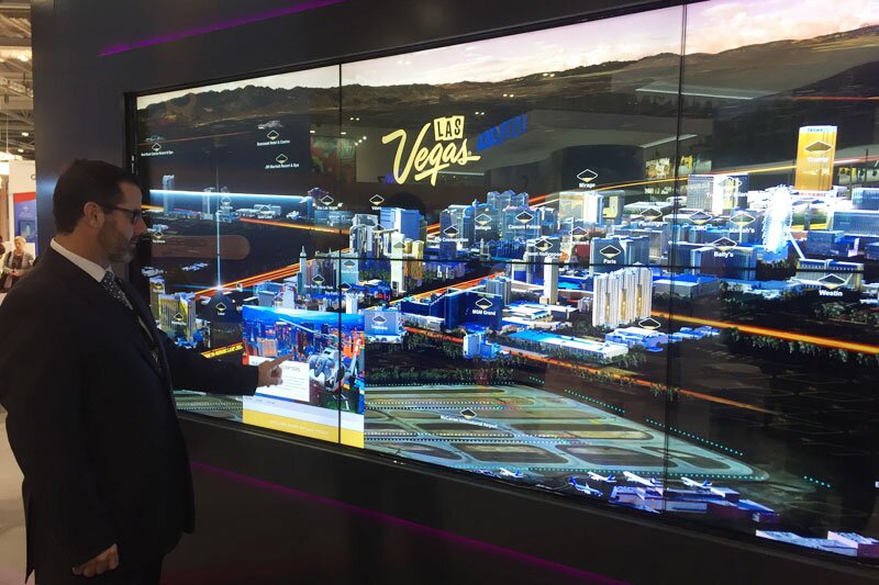 WTM 2016: Las Vegas interactive video wall and VR seeks to standout in trade show crowd