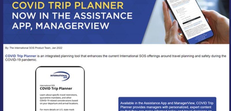International SOS launches COVID Trip Planner app to support travel return